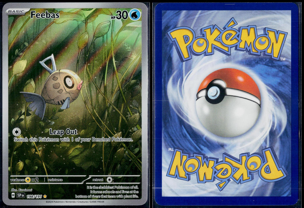 FEEBAS 198/191 POKEMON SURGING SPARKS ILLUSTRATION RARE NM
