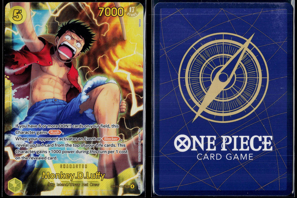 MONKEY.D.LUFFY OP15-119 ONE PIECE ADVENTURE ON KAMI'S ISLAND SEC FOIL NM