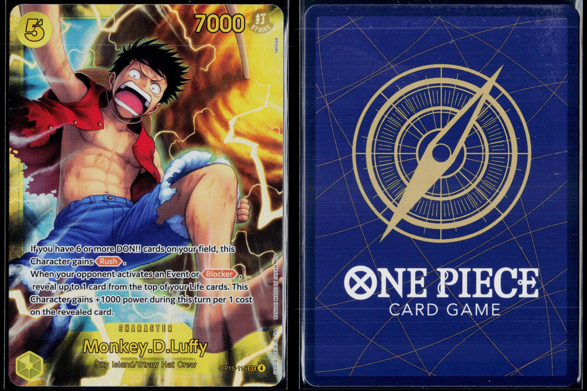 MONKEY.D.LUFFY OP15-119 ONE PIECE ADVENTURE ON KAMI'S ISLAND SEC FOIL NM