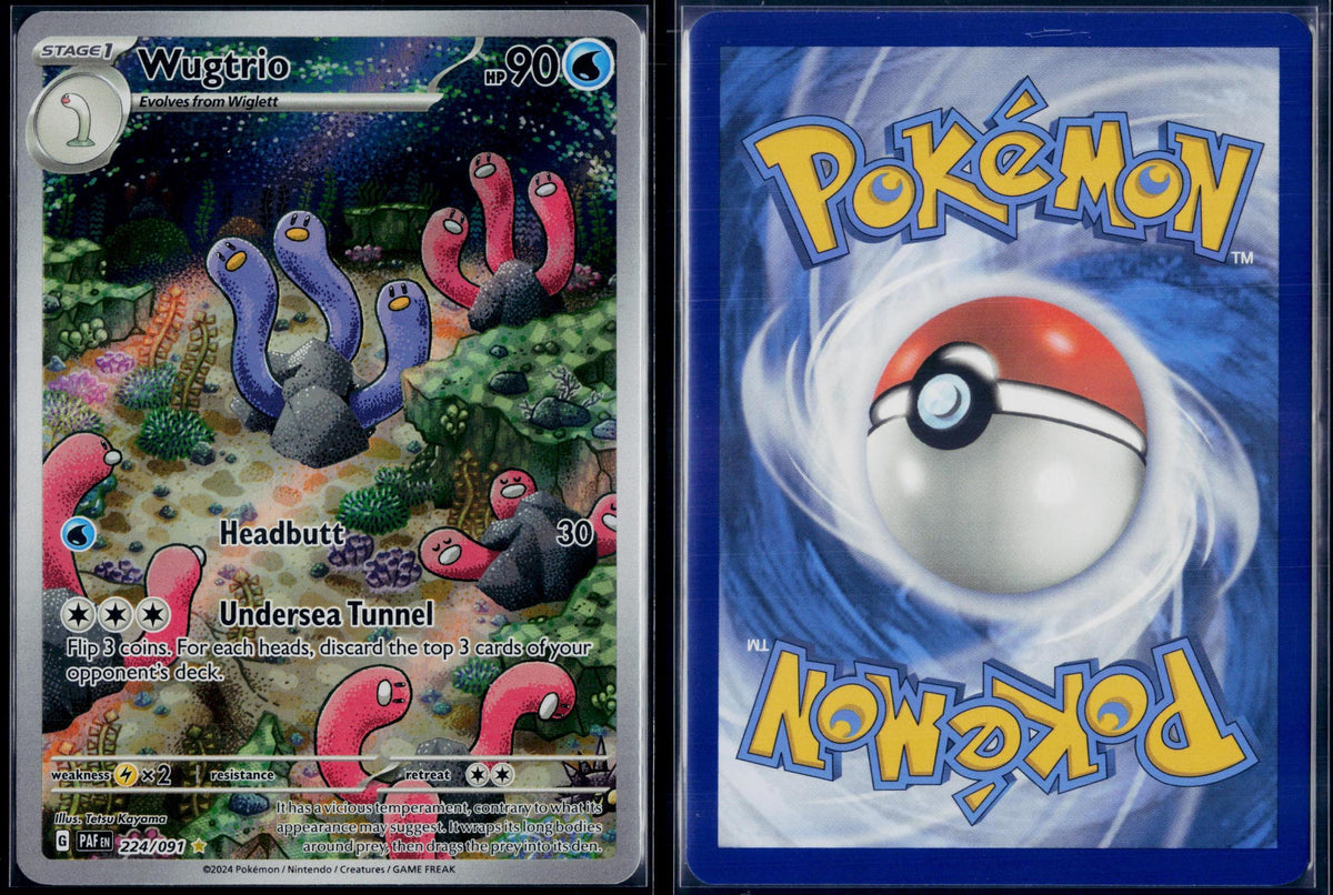 WUGTRIO 224/091 POKEMON PALDEAN FATES ILLUSTRATION RARE NM