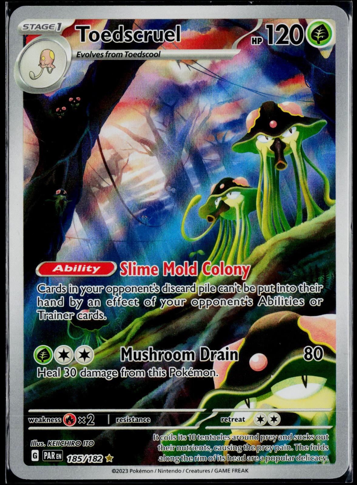 TOEDSCRUEL 185/182 POKEMON PARADOX RIFT ILLUSTRATION RARE NM