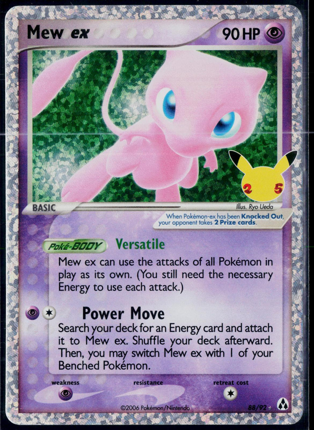 MEW EX 88/92 POKEMON CELEBRATIONS: CLASSIC COLLECTION CLASSIC COLLECTION HOLO NM