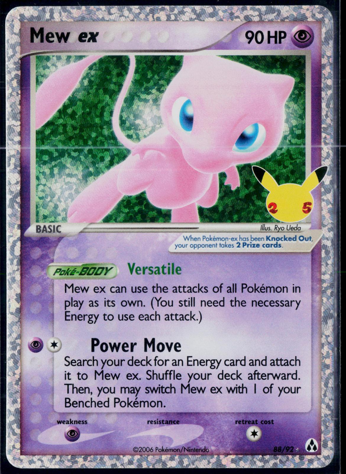 MEW EX 88/92 POKEMON CELEBRATIONS: CLASSIC COLLECTION CLASSIC COLLECTION HOLO NM