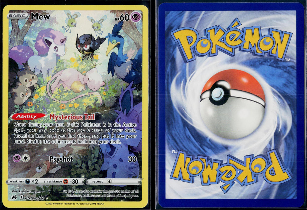MEW GG10/GG70 POKEMON CROWN ZENITH GALARIAN GALLERY HOLO TRAINER GALLERY RARE NM