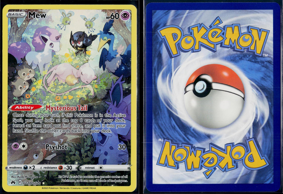 MEW GG10/GG70 POKEMON CROWN ZENITH GALARIAN GALLERY HOLO TRAINER GALLERY RARE NM