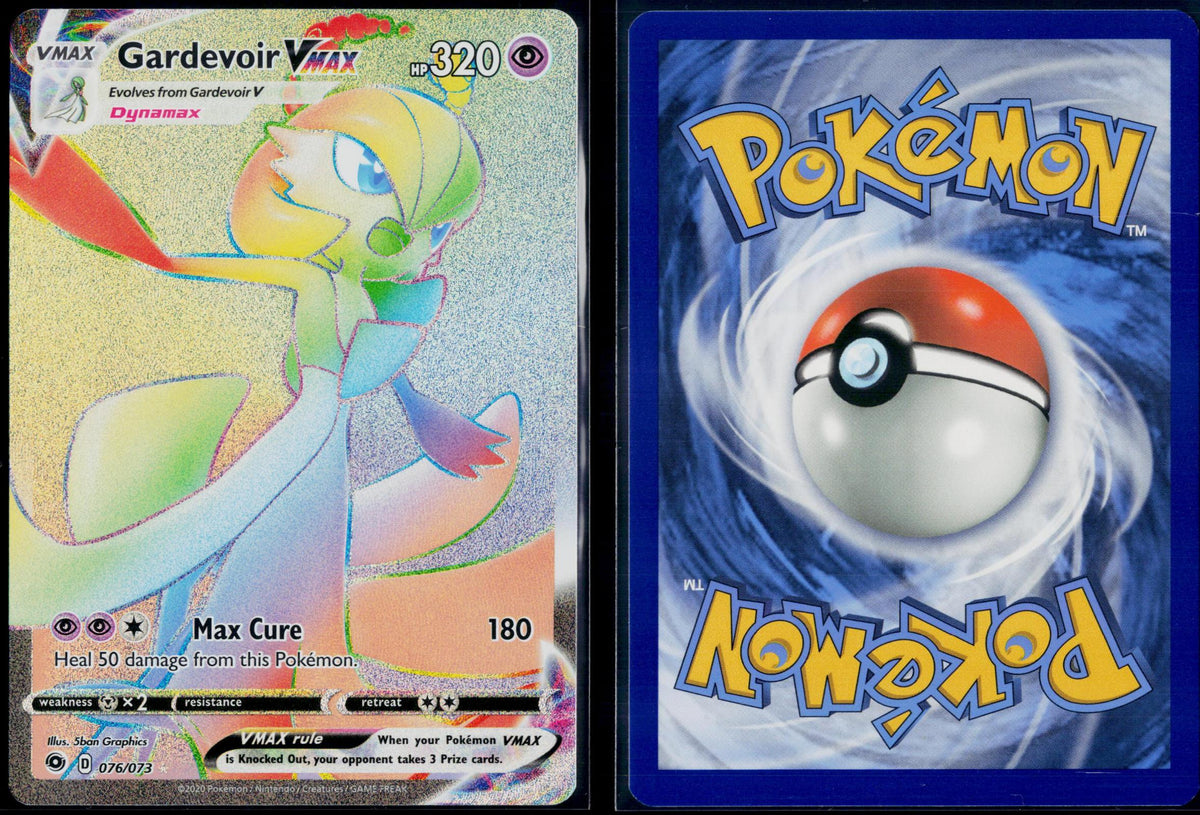 GARDEVOIR VMAX 076/073 POKEMON CHAMPION'S PATH RAINBOW RARE NM