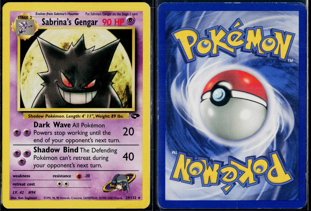 SABRINA'S GENGAR 29/132 POKEMON GYM CHALLENGE R UNLIMITED MP