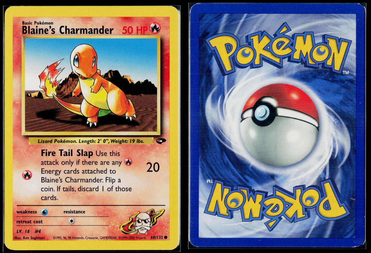 BLAINE'S CHARMANDER 60/132 POKEMON GYM CHALLENGE C UNLIMITED NM