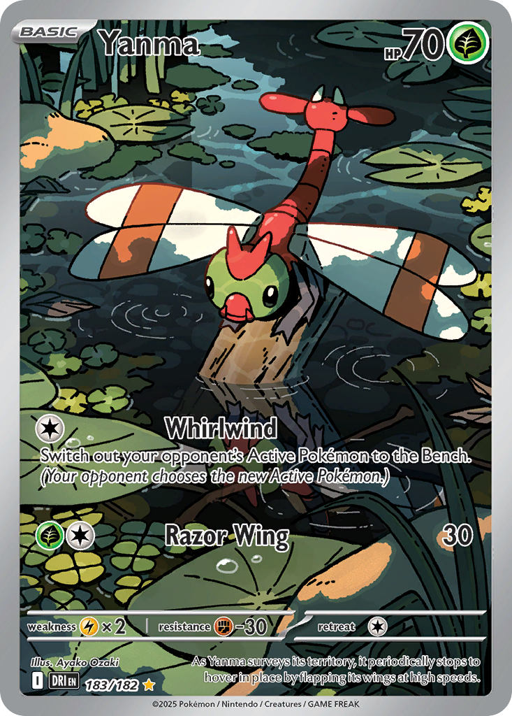 YANMA 183/182 🐬 POKEMON DESTINED RIVALS IR ☀️ HOLO NM/M 🌴