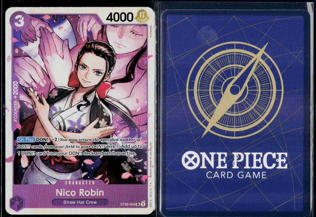 NICO ROBIN ST26-003 ONE PIECE STARTER DECK 26: PURPLE/BLACK MONKEY.D.LUFFY SR NM