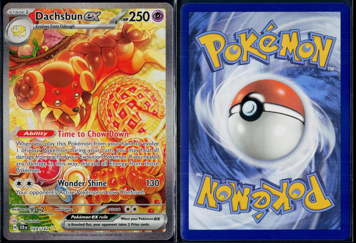 DACHSBUN EX 169/142 POKEMON STELLAR CROWN SPECIAL ILLUSTRATION RARE HOLO NM