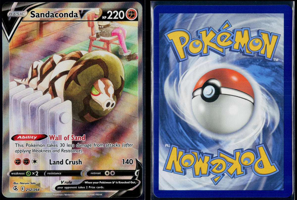 SANDACONDA V 252/264 POKEMON FUSION STRIKE ULTRA RARE HOLO NM