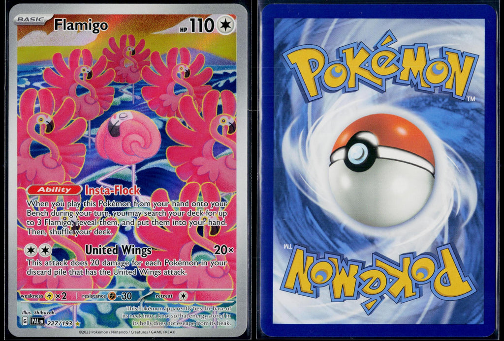 FLAMIGO 227/193 POKEMON PALDEA EVOLVED ILLUSTRATION RARE HOLO NM