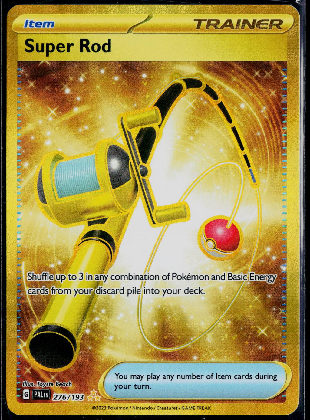 SUPER ROD 276/193 POKEMON PALDEA EVOLVED HYPER RARE HOLO NM