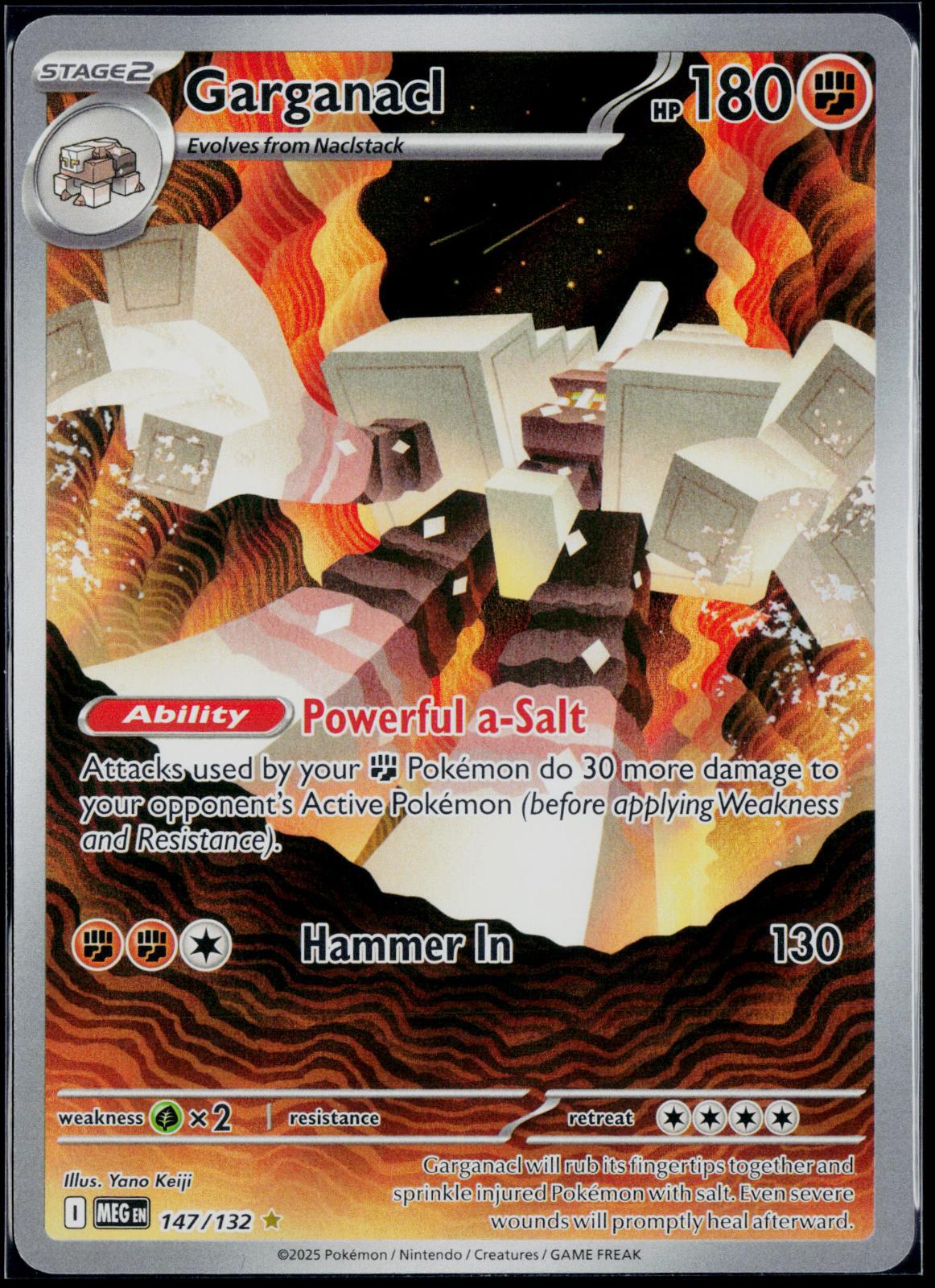 GARGANACL 147/132 POKEMON MEGA EVOLUTION ILLUSTRATION RARE NM