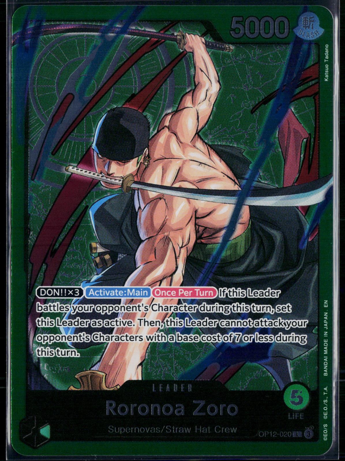 RORONOA ZORO (ZORO DECK) OP12-020 ONE PIECE LEARN TOGETHER DECK SET L NM