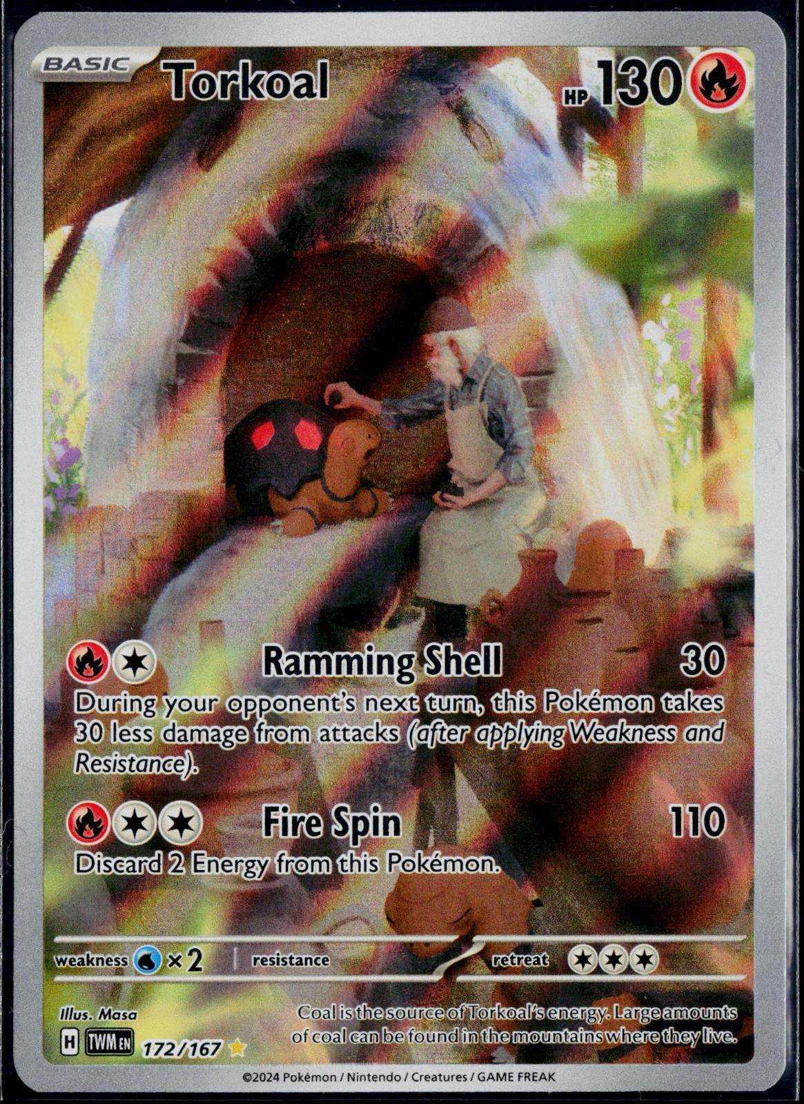 TORKOAL 172/167 POKEMON TWILIGHT MASQUERADE ILLUSTRATION RARE NM