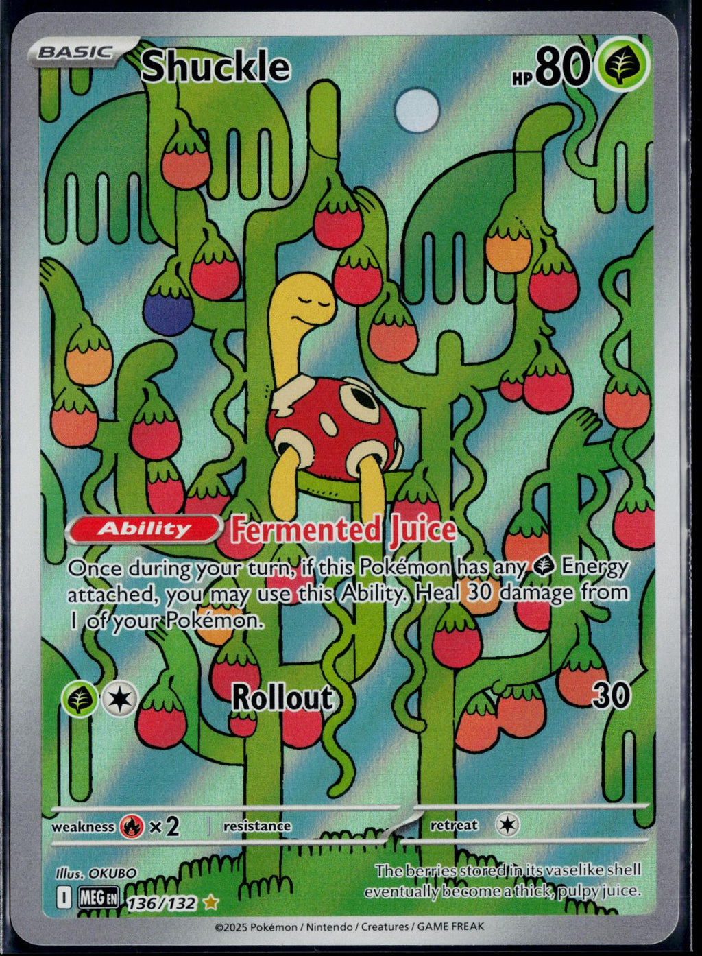 SHUCKLE 136/132 🐬 POKEMON MEGA EVOLUTION IR ☀️ HOLO NM/M 🌴