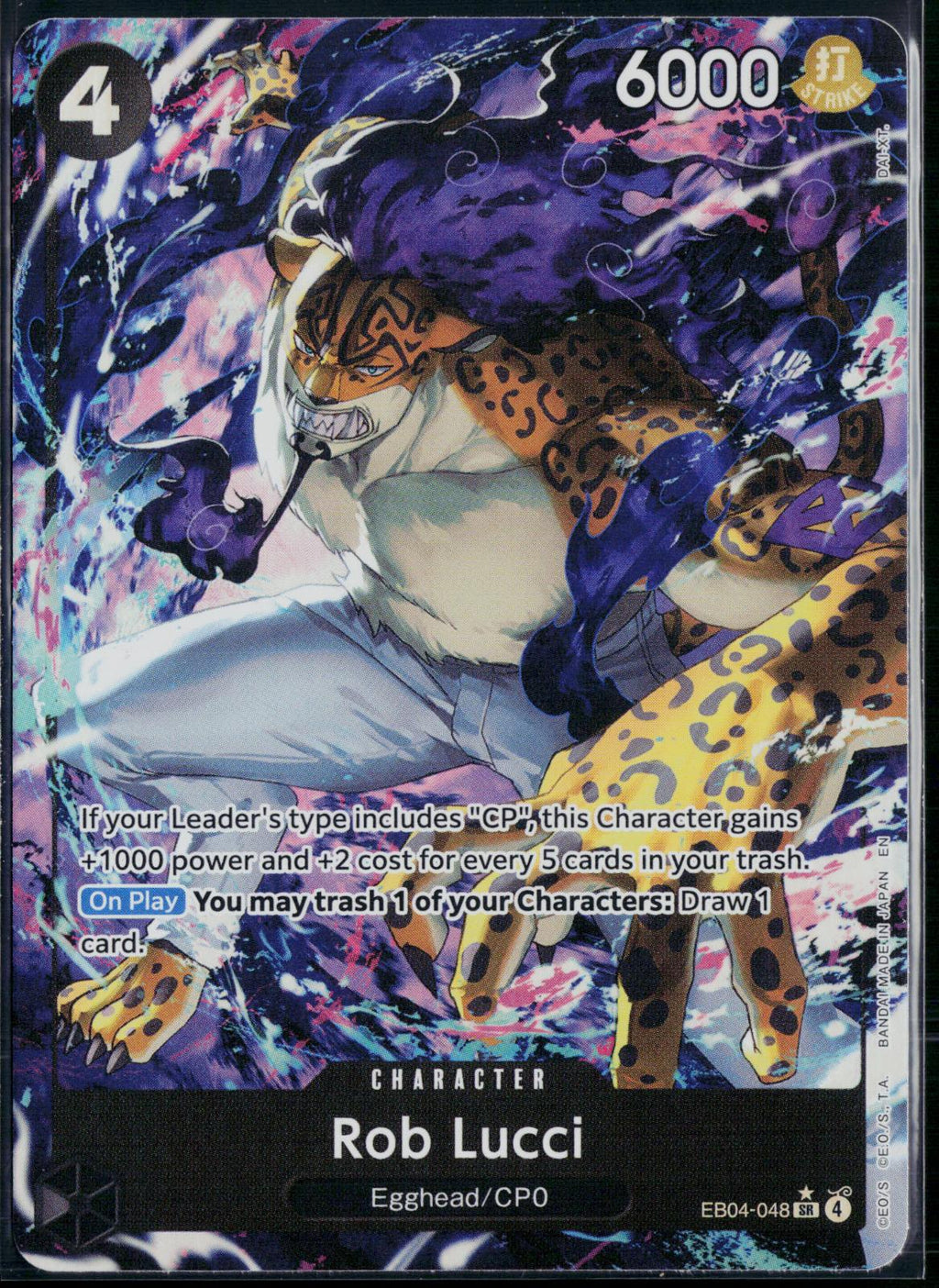 ROB LUCCI (ALTERNATE ART) EB04-048 ONE PIECE ADVENTURE ON KAMI'S ISLAND SR NM