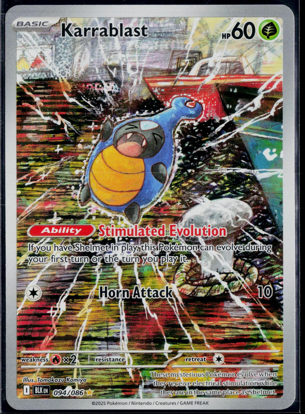 KARRABLAST 094/086 POKEMON BLACK BOLT HOLO ILLUSTRATION RARE NM