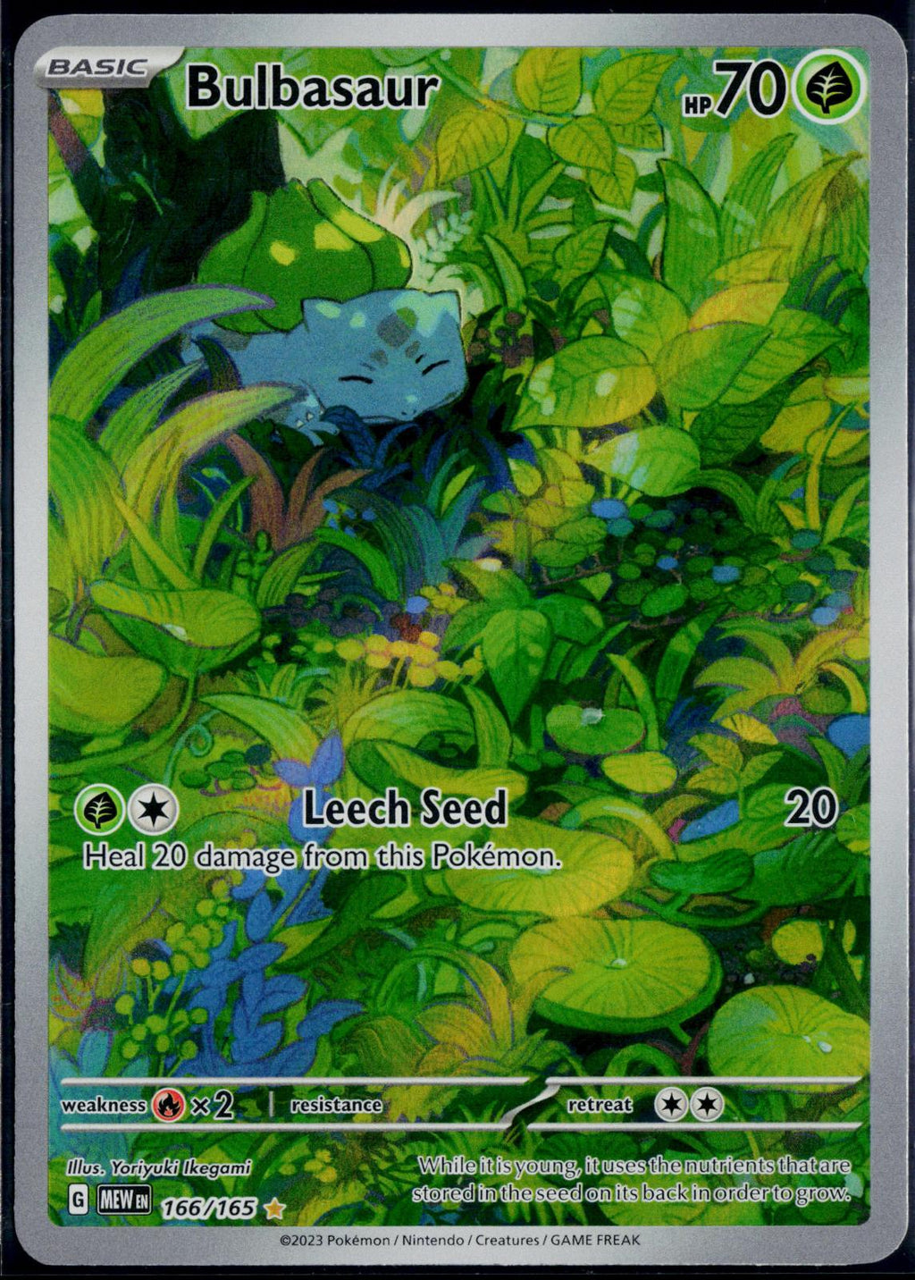 BULBASAUR 166/165 🐬 POKEMON 151 IR ☀️ HOLO NM/M 🌴