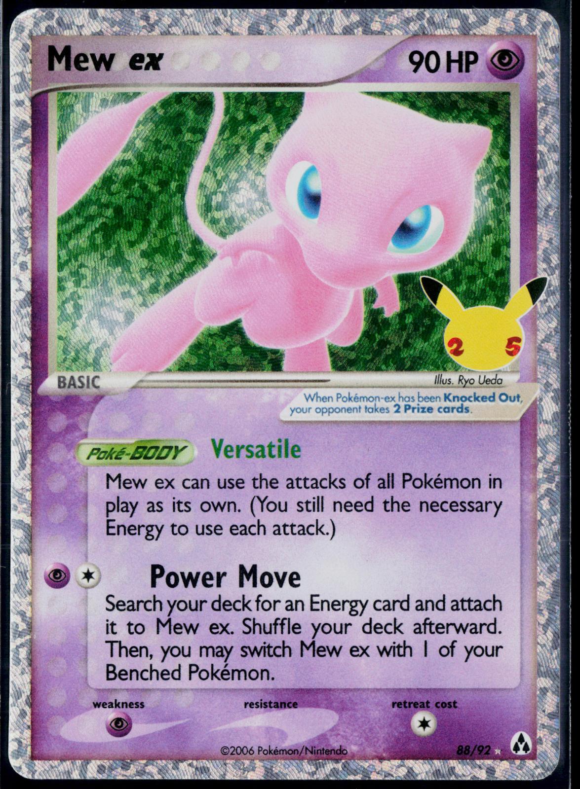 MEW EX 88/92 POKEMON CELEBRATIONS: CLASSIC COLLECTION CLASSIC COLLECTION HOLO NM