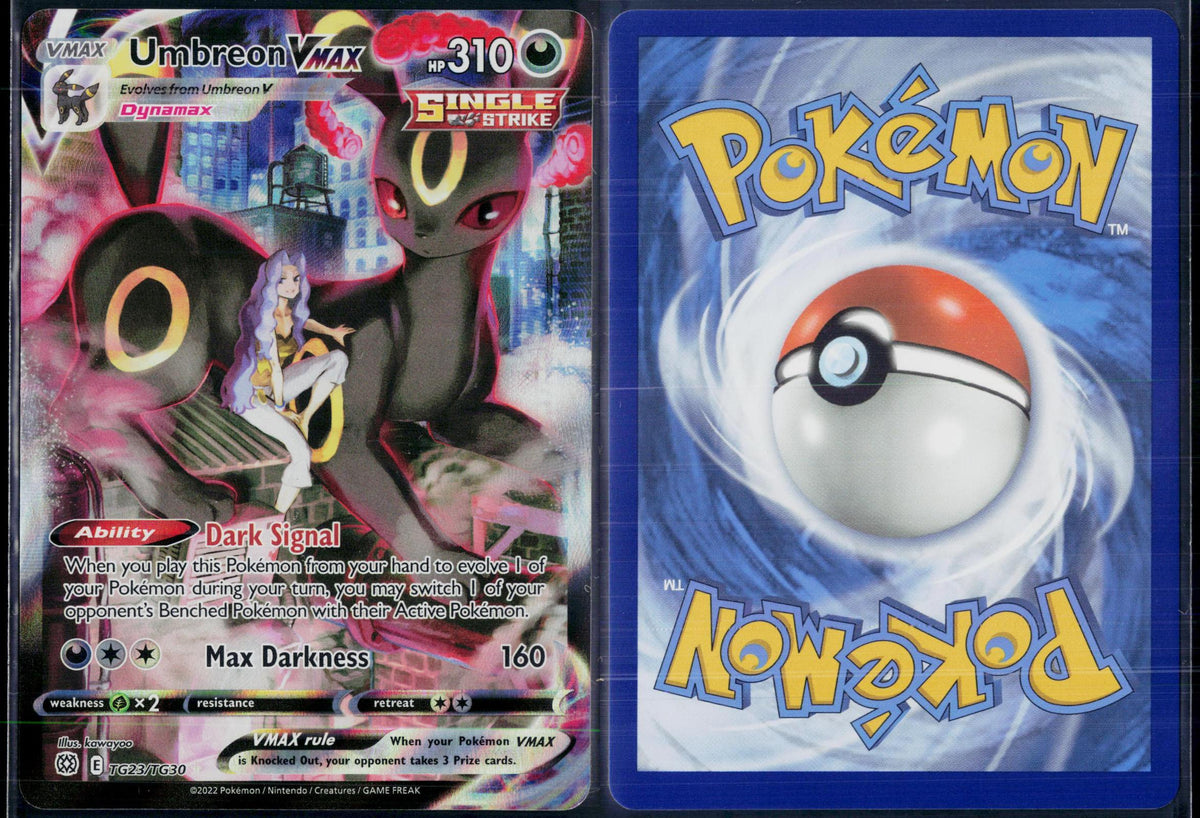 UMBREON VMAX TG23/TG30 POKEMON BRILLIANT STARS TRAINER GALLERY HOLO VMAX RARE NM