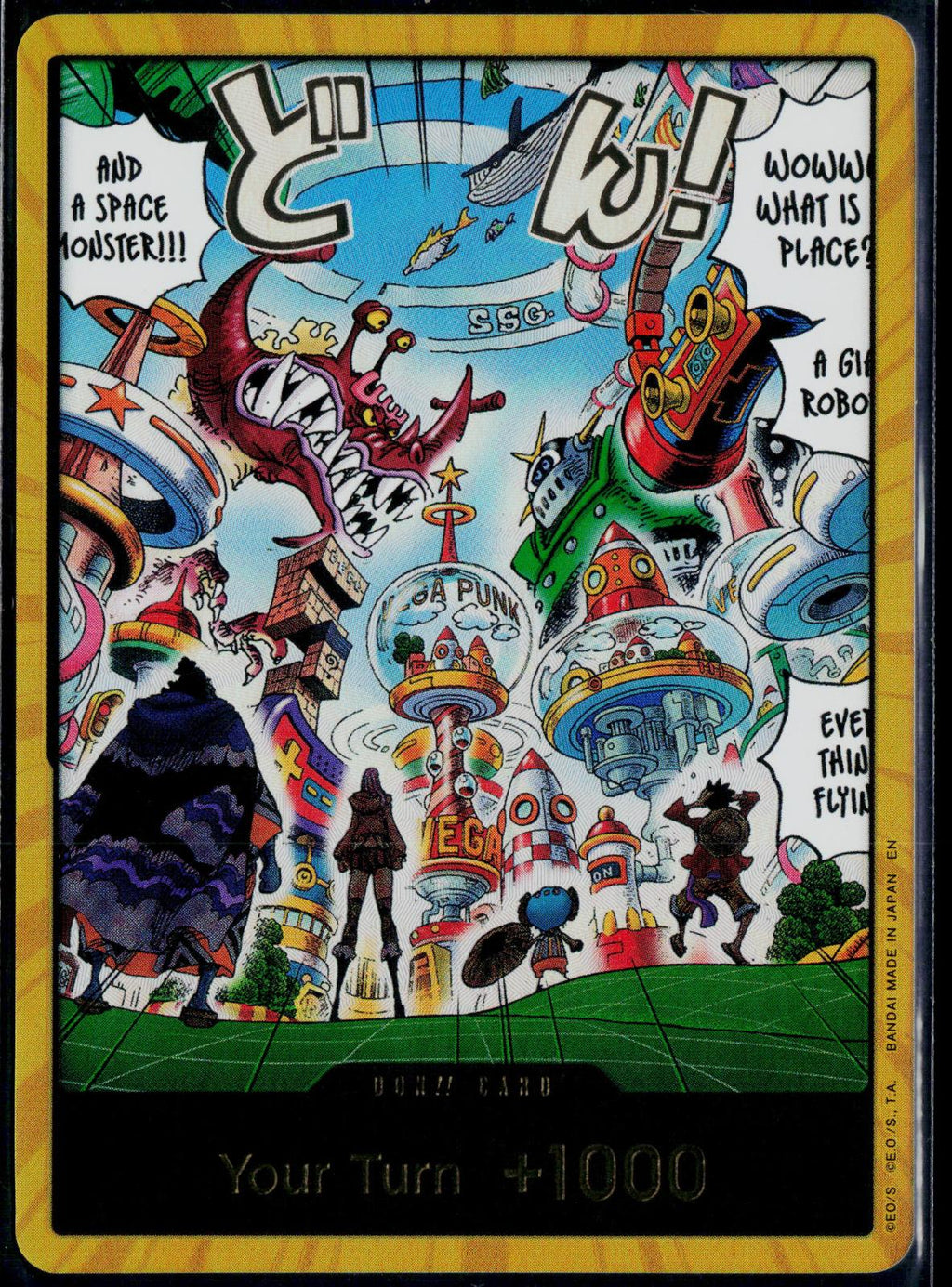 DON!! CARD (EGGHEAD) ONE PIECE THE AZURE SEA'S SEVEN DON!! NM