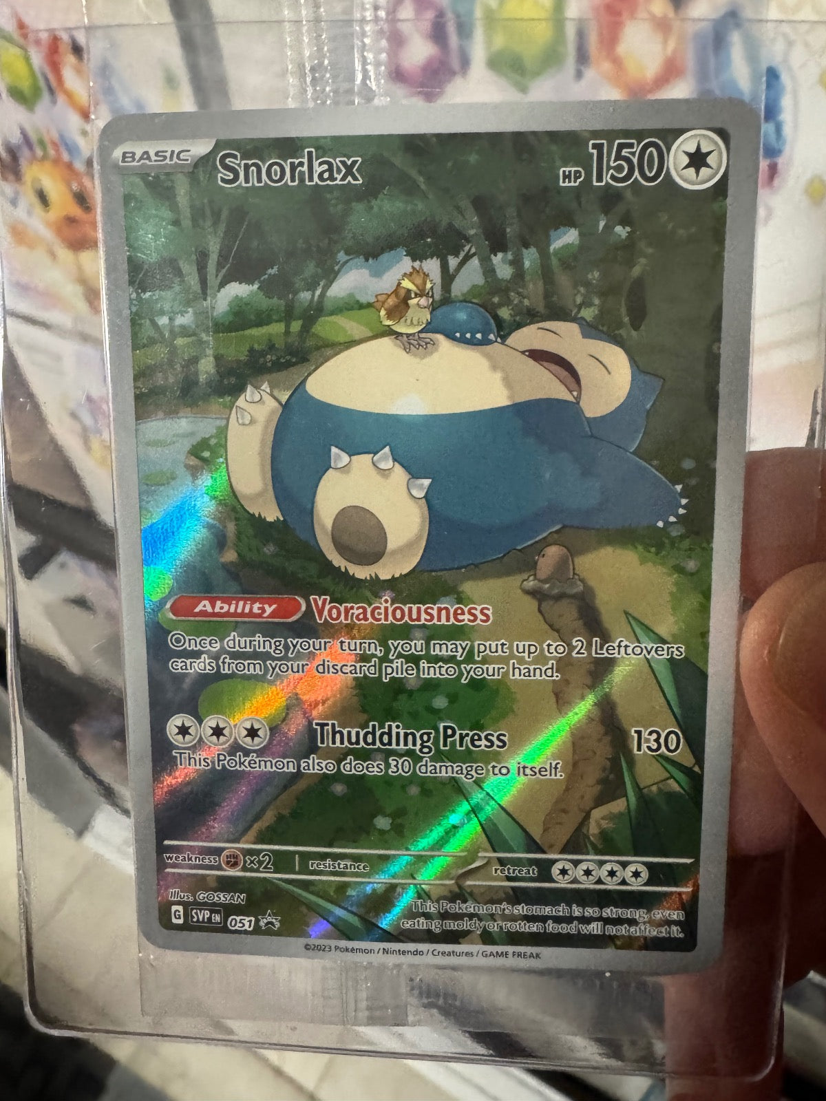 SNORLAX 051 POKEMON SCARLET & VIOLET PROMO HOLO P NM SEALED