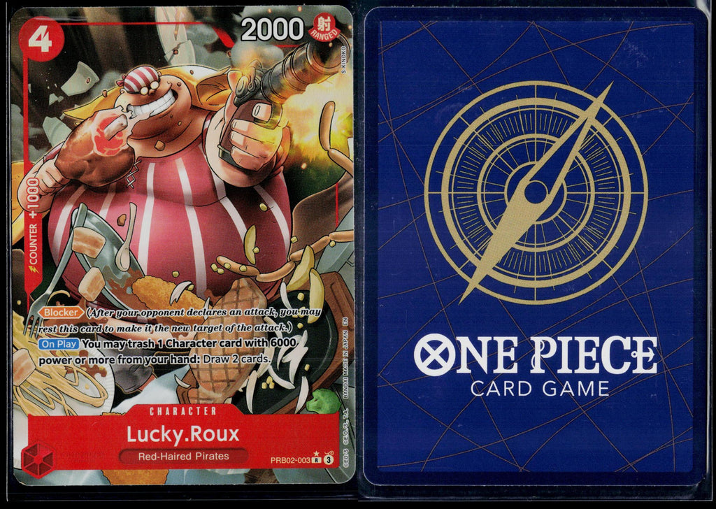LUCKY.ROUX (ALTERNATE ART) PRB02-003 ONE PIECE NM