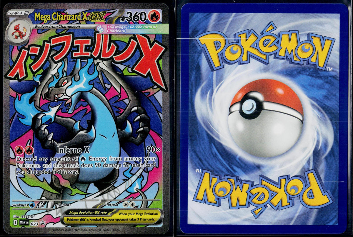 MEGA CHARIZARD X EX 023 POKEMON ME: MEGA EVOLUTION PROMO HOLO P NM