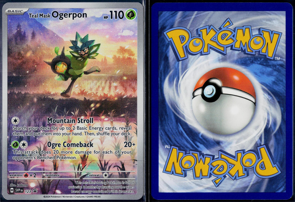 TEAL MASK OGERPON 123 POKEMON SCARLET & VIOLET PROMO HOLO P HOLO NM