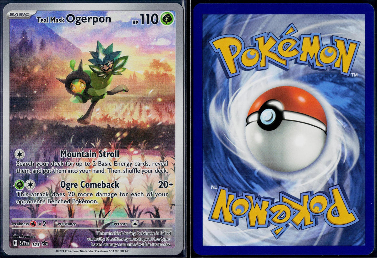 TEAL MASK OGERPON 123 POKEMON SCARLET & VIOLET PROMO HOLO P HOLO NM