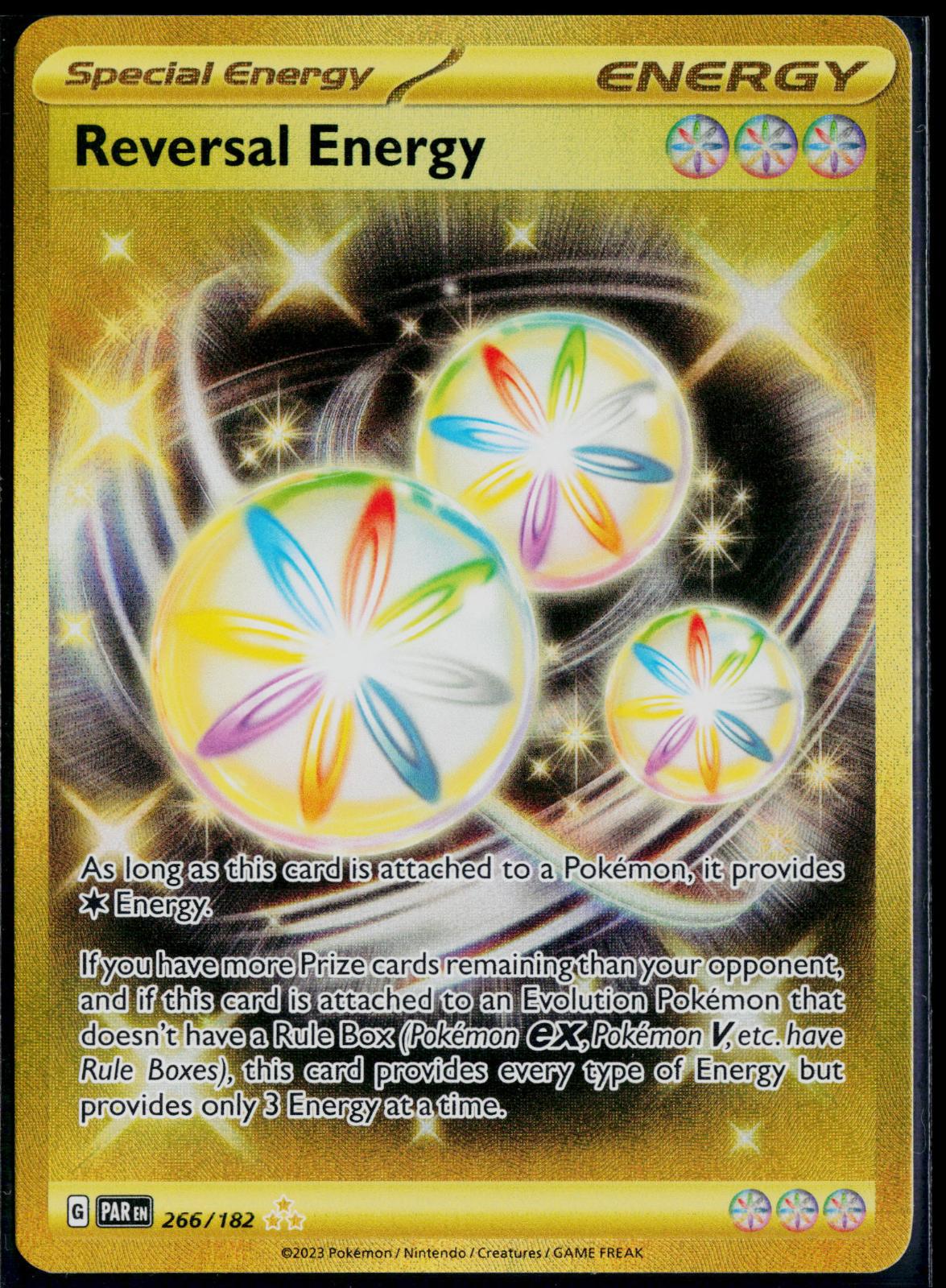 REVERSAL ENERGY 266/182 POKEMON PARADOX RIFT HYPER RARE HOLO NM