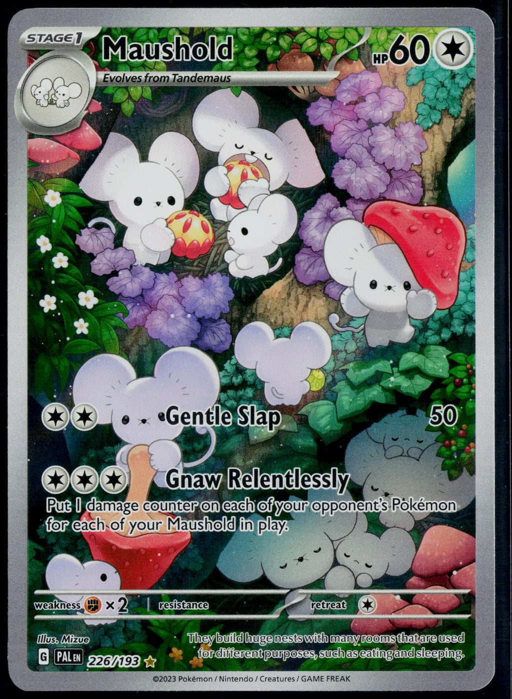 MAUSHOLD 226/193 POKEMON PALDEA EVOLVED ILLUSTRATION RARE HOLO NM