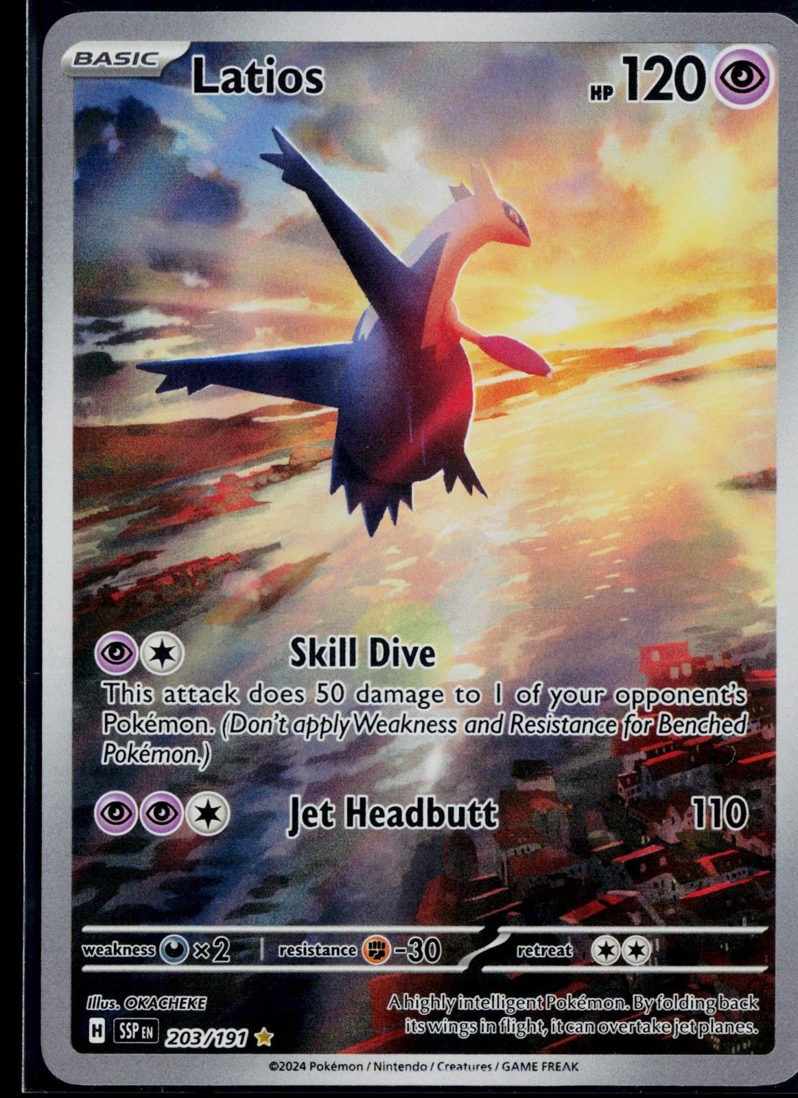 LATIOS 203/191 POKEMON SURGING SPARKS ILLUSTRATION RARE NM