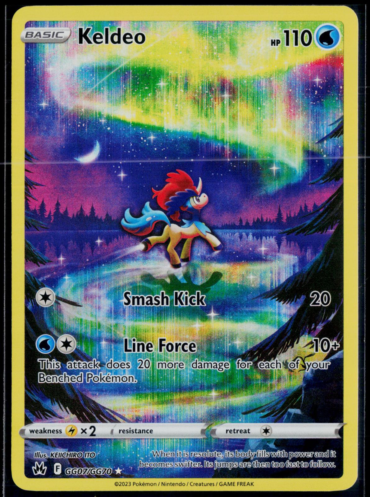 KELDEO GG07/GG70 POKEMON CROWN ZENITH GALARIAN GALLERY HOLO NM