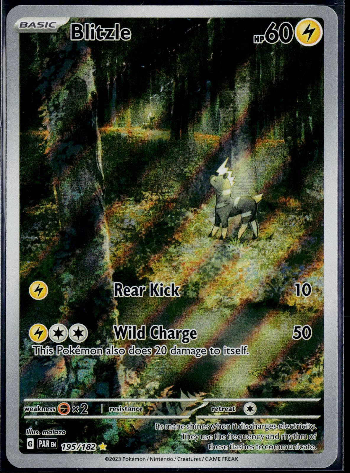 BLITZLE 195/182 POKEMON PARADOX RIFT ILLUSTRATION RARE NM