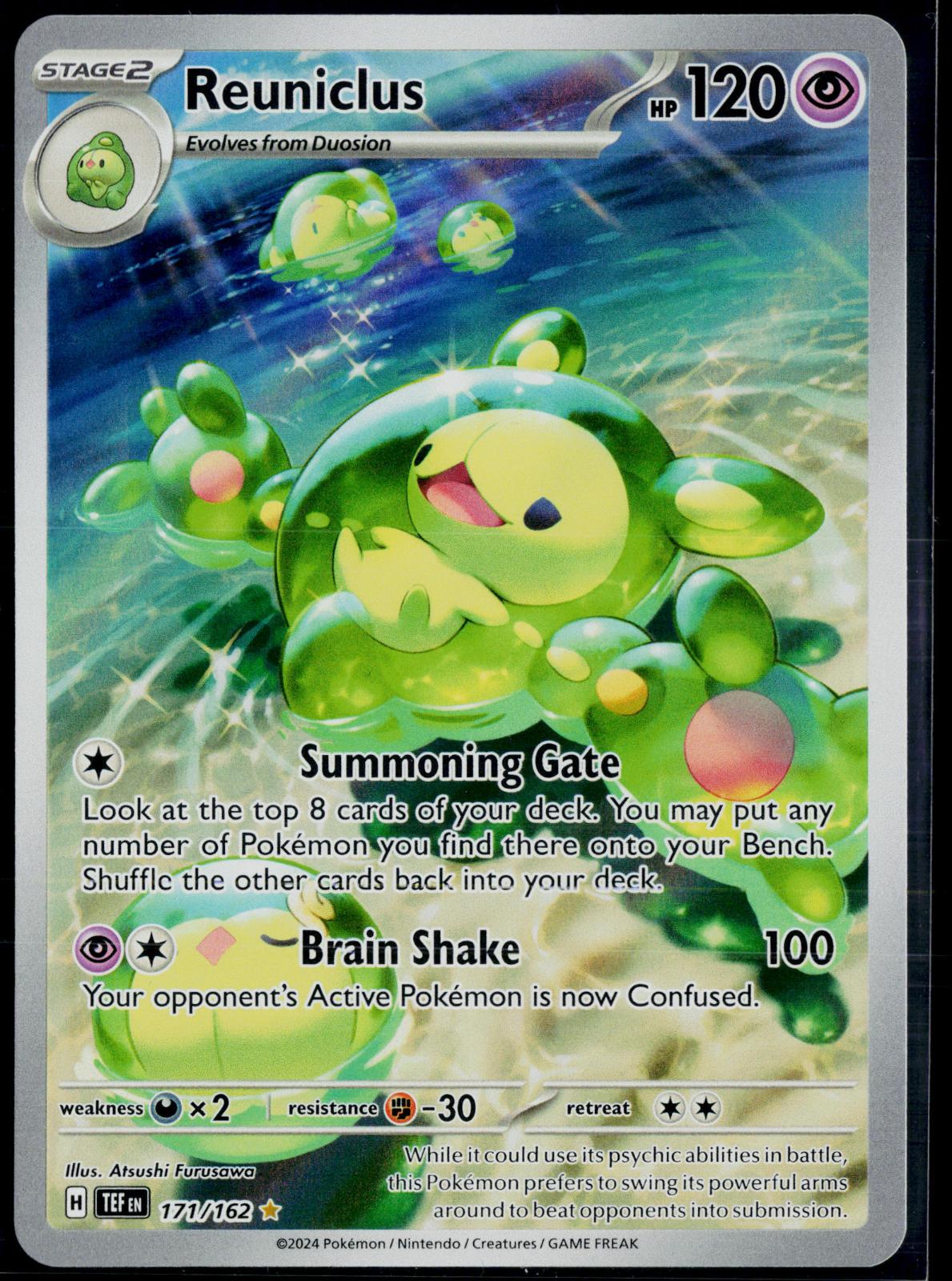 REUNICLUS 171/162 POKEMON TEMPORAL FORCES ILLUSTRATION RARE HOLO NM