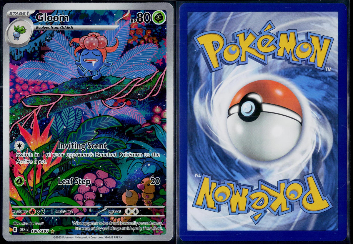 GLOOM 198/197 POKEMON OBSIDIAN FLAMES ILLUSTRATION RARE HOLO NM