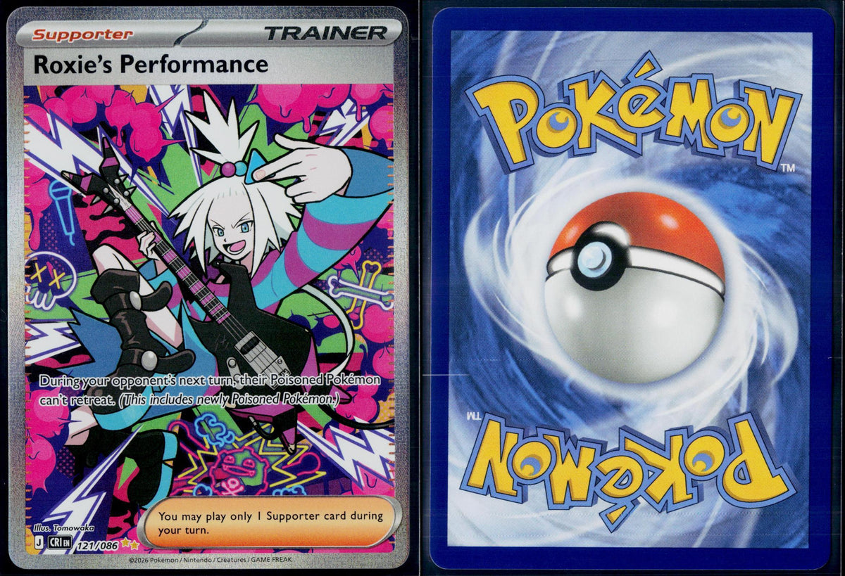 ROXIE'S PERFORMANCE 121/086 POKEMON ME04: CHAOS RISING NM