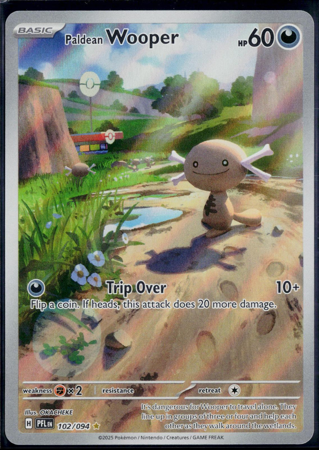 PALDEAN WOOPER 102/094 🐬 POKEMON PHANTASMAL FLAMES IR ☀️ HOLO NM/M 🌴