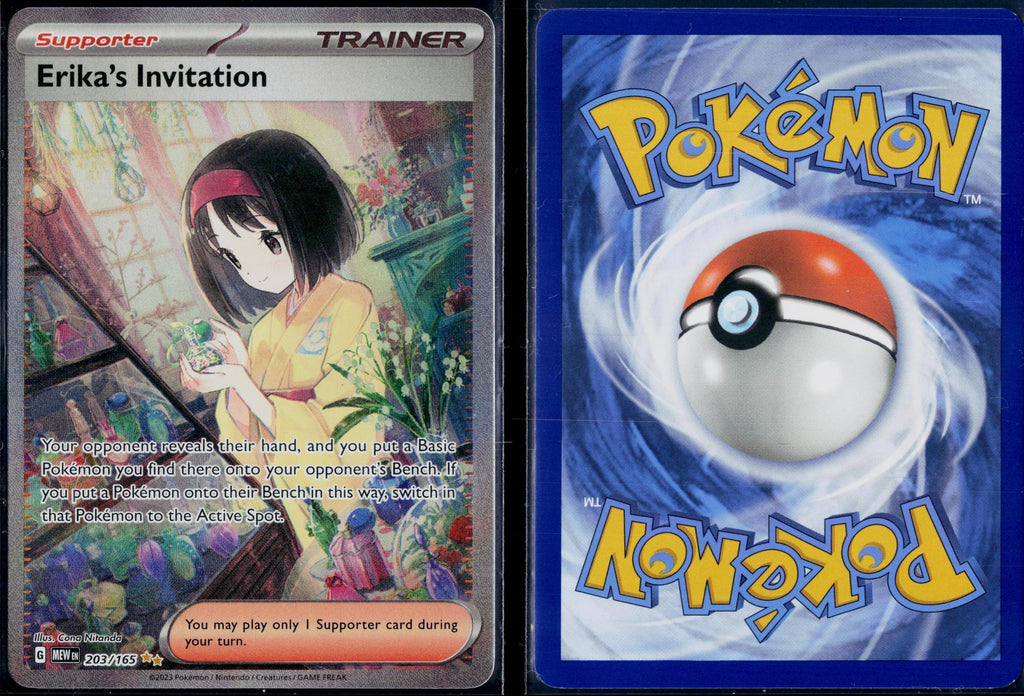ERIKA'S INVITATION 203/165 🐬 POKEMON 151 SIR ☀️ HOLO NM/M 🌴