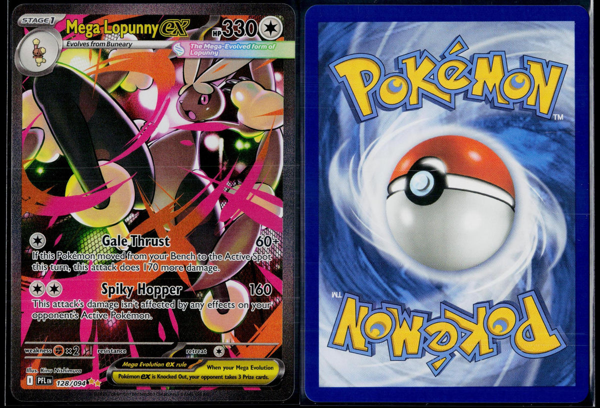 MEGA LOPUNNY EX 128/094 POKEMON PHANTASMAL FLAMES HOLO NM