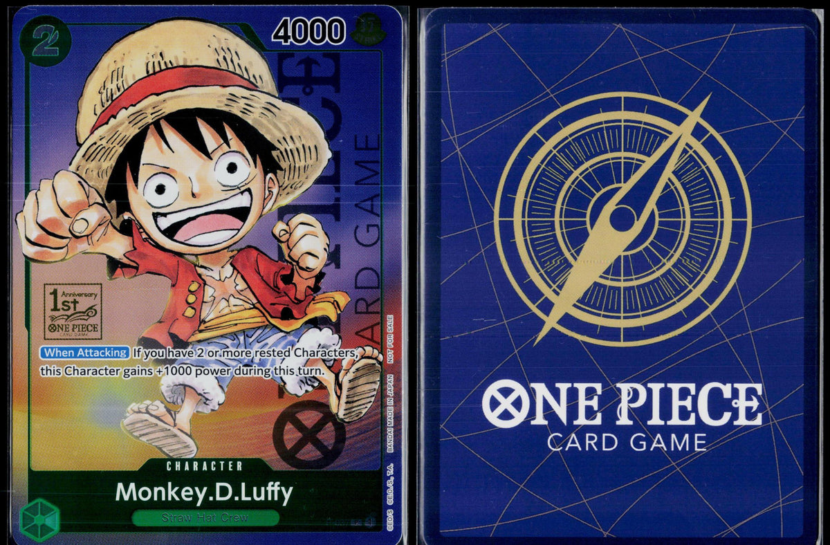 MONKEY.D.LUFFY (037) (1ST ANNIVERSARY TOURNAMENT) P-037 ONE PIECE NM