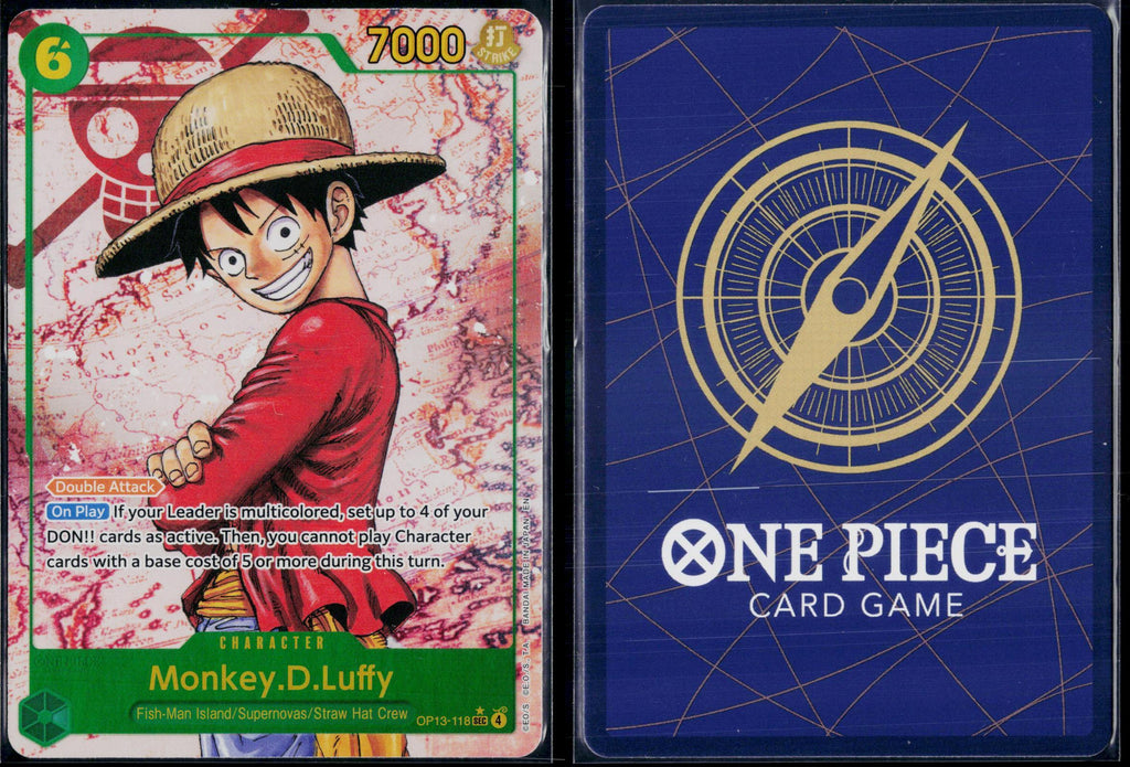 MONKEY.D.LUFFY (118) (PARALLEL) OP13-118 ONE PIECE CARRYING ON HIS WILL SEC NM