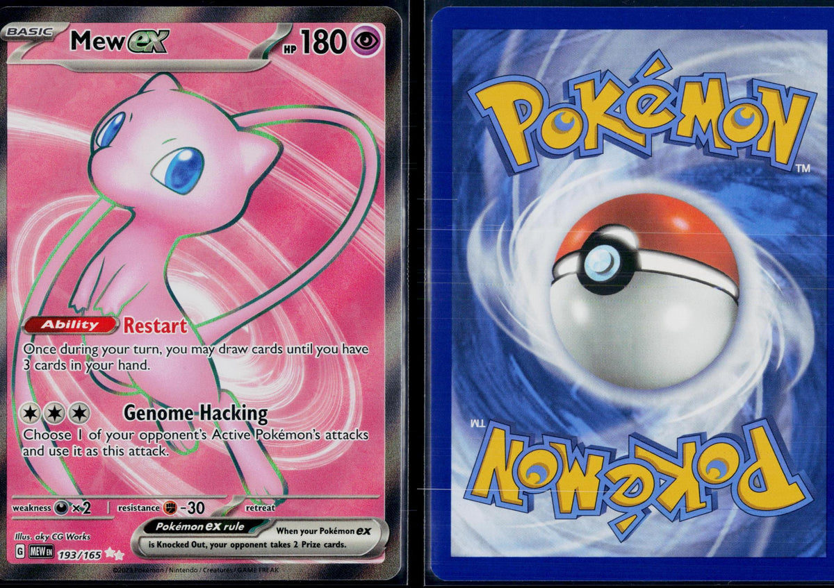 MEW EX 193/165 POKEMON 151 ULTRA RARE HOLO NM