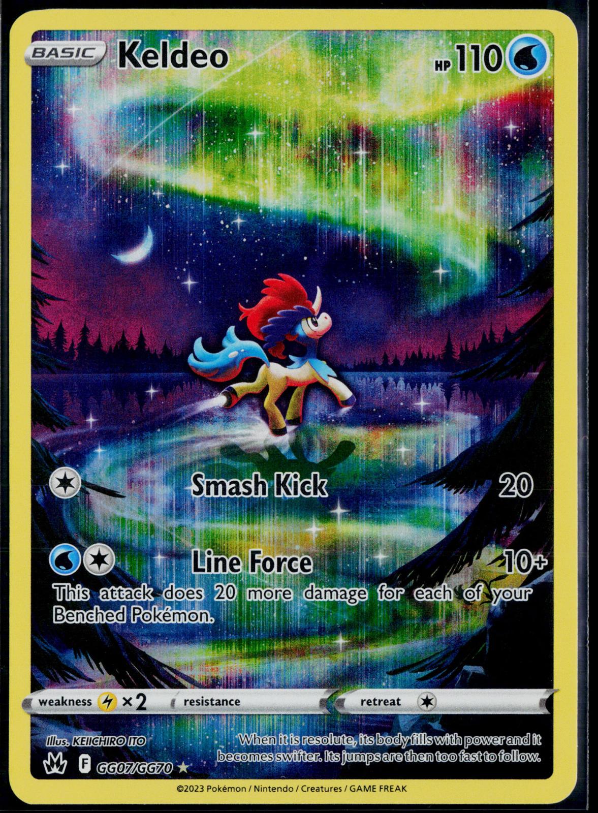 KELDEO GG07/GG70 POKEMON CROWN ZENITH GALARIAN GALLERY HOLO NM