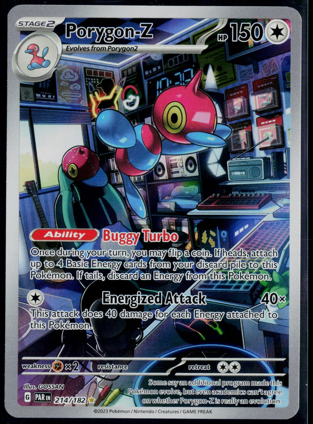 PORYGON-Z 214/182 POKEMON PARADOX RIFT ILLUSTRATION RARE HOLO NM