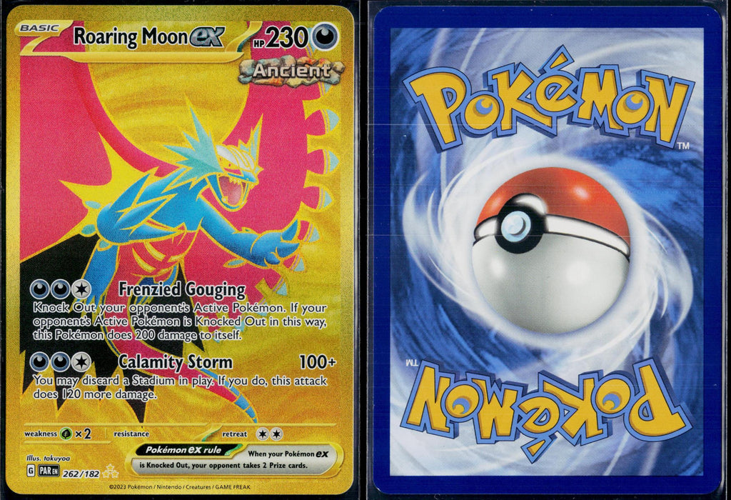 ROARING MOON EX 262/182 POKEMON PARADOX RIFT HYPER RARE HOLO NM
